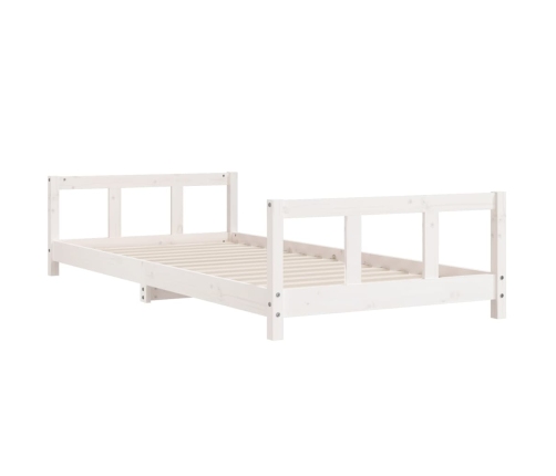 Estructura de cama para niños madera de pino blanco 90x190 cm