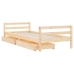 Estructura de cama para niños con cajones madera pino 80x200 cm