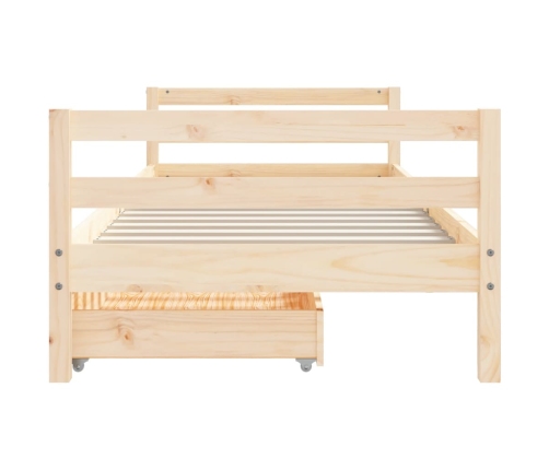 Estructura de cama para niños con cajones madera pino 80x200 cm