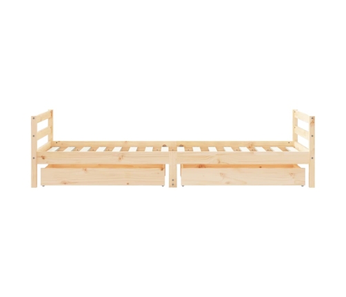 Estructura de cama para niños con cajones madera pino 80x200 cm