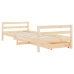 Estructura de cama para niños con cajones madera pino 80x200 cm