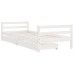 Estructura cama niños con cajones madera pino blanco 80x200 cm