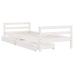 Estructura cama niños con cajones madera pino blanco 80x200 cm