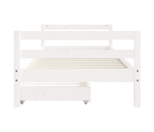 Estructura cama niños con cajones madera pino blanco 80x200 cm