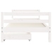 Estructura cama niños con cajones madera pino blanco 80x200 cm