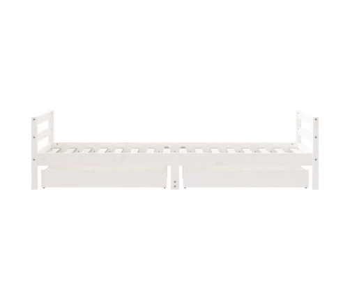 Estructura cama niños con cajones madera pino blanco 80x200 cm