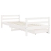 Estructura cama niños con cajones madera pino blanco 80x200 cm