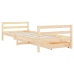 Estructura de cama para niños con cajones madera pino 90x200 cm