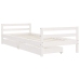 Estructura cama niños con cajones madera pino blanco 90x200 cm