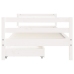 Estructura cama niños con cajones madera pino blanco 90x200 cm