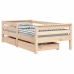 Estructura de cama para niños con cajones madera pino 70x140 cm