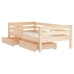 Estructura de cama para niños con cajones madera pino 70x140 cm