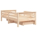 Estructura de cama para niños con cajones madera pino 70x140 cm