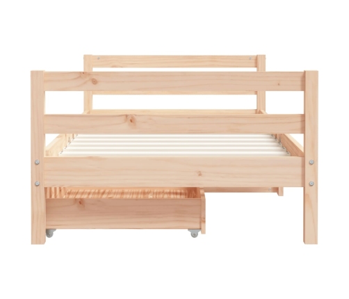 Estructura de cama infantil con cajones madera de pino 80x160cm