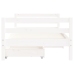 Estructura cama infantil y cajones madera pino blanco 80x160 cm