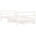 Estructura cama infantil y cajones madera pino blanco 80x160 cm