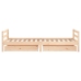 Estructura de cama infantil con cajones madera pino 90x190 cm