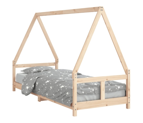 Estructura de cama para niños madera maciza de pino 80x200 cm