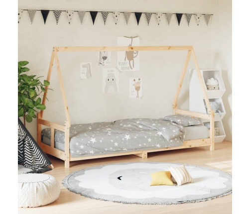 Estructura de cama para niños madera maciza de pino 80x200 cm