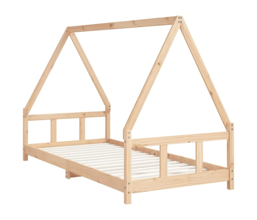 Estructura de cama para niños madera maciza de pino 90x200 cm