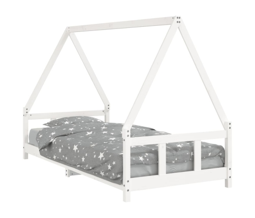 Estructura de cama para niños madera de pino blanco 90x200 cm