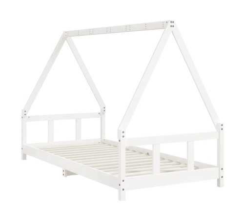 Estructura de cama para niños madera de pino blanco 90x200 cm