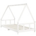 Estructura de cama para niños madera de pino blanco 90x200 cm