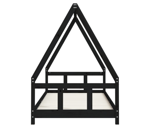 Estructura de cama para niños madera de pino negro 90x200 cm