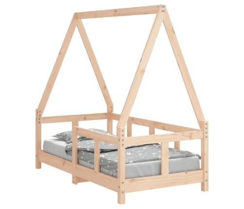 Estructura de cama para niños madera maciza de pino 70x140 cm