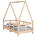 Estructura de cama para niños madera maciza de pino 70x140 cm