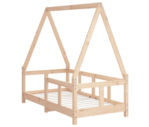 Estructura de cama para niños madera maciza de pino 70x140 cm