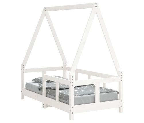 Estructura de cama para niños madera de pino blanco 70x140 cm