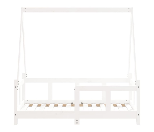 Estructura de cama para niños madera de pino blanco 70x140 cm