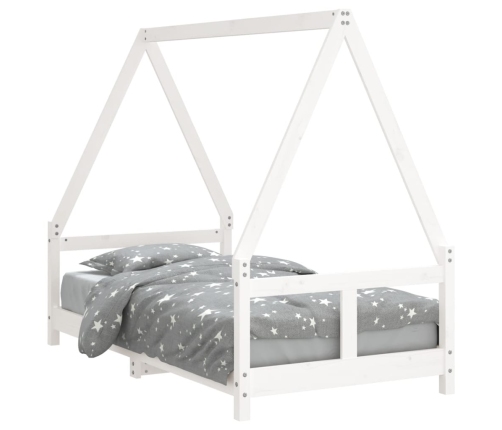 Estructura de cama para niños madera de pino blanco 80x160 cm