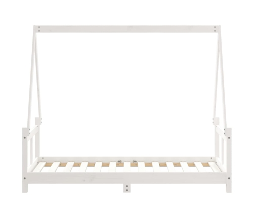 Estructura de cama para niños madera de pino blanco 80x160 cm