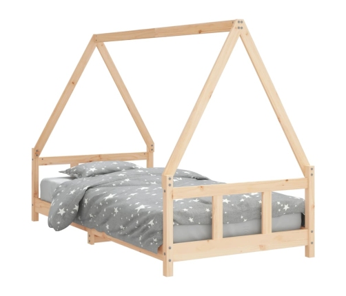 Estructura de cama infantil madera maciza de pino 90x190 cm