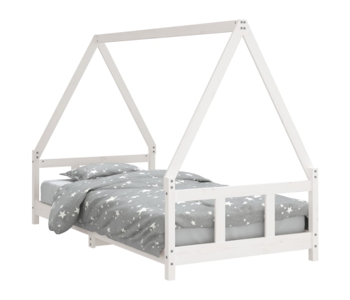 Estructura de cama para niños madera de pino blanco 90x190 cm