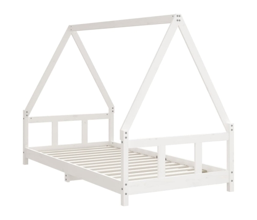 Estructura de cama para niños madera de pino blanco 90x190 cm