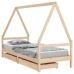 Estructura de cama para niños con cajones madera pino 80x200 cm