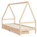 Estructura de cama para niños con cajones madera pino 80x200 cm