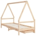 Estructura de cama para niños con cajones madera pino 80x200 cm