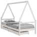 Estructura cama niños con cajones madera pino blanco 80x200 cm