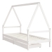 Estructura cama niños con cajones madera pino blanco 80x200 cm