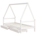 Estructura cama niños con cajones madera pino blanco 80x200 cm