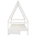 Estructura cama niños con cajones madera pino blanco 80x200 cm