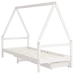 Estructura cama niños con cajones madera pino blanco 80x200 cm