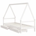 Estructura cama niños con cajones madera pino blanco 90x200 cm