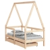 Estructura de cama para niños con cajones madera pino 70x140 cm