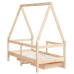 Estructura de cama para niños con cajones madera pino 70x140 cm