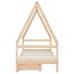 Estructura de cama infantil con cajones madera pino 90x190 cm